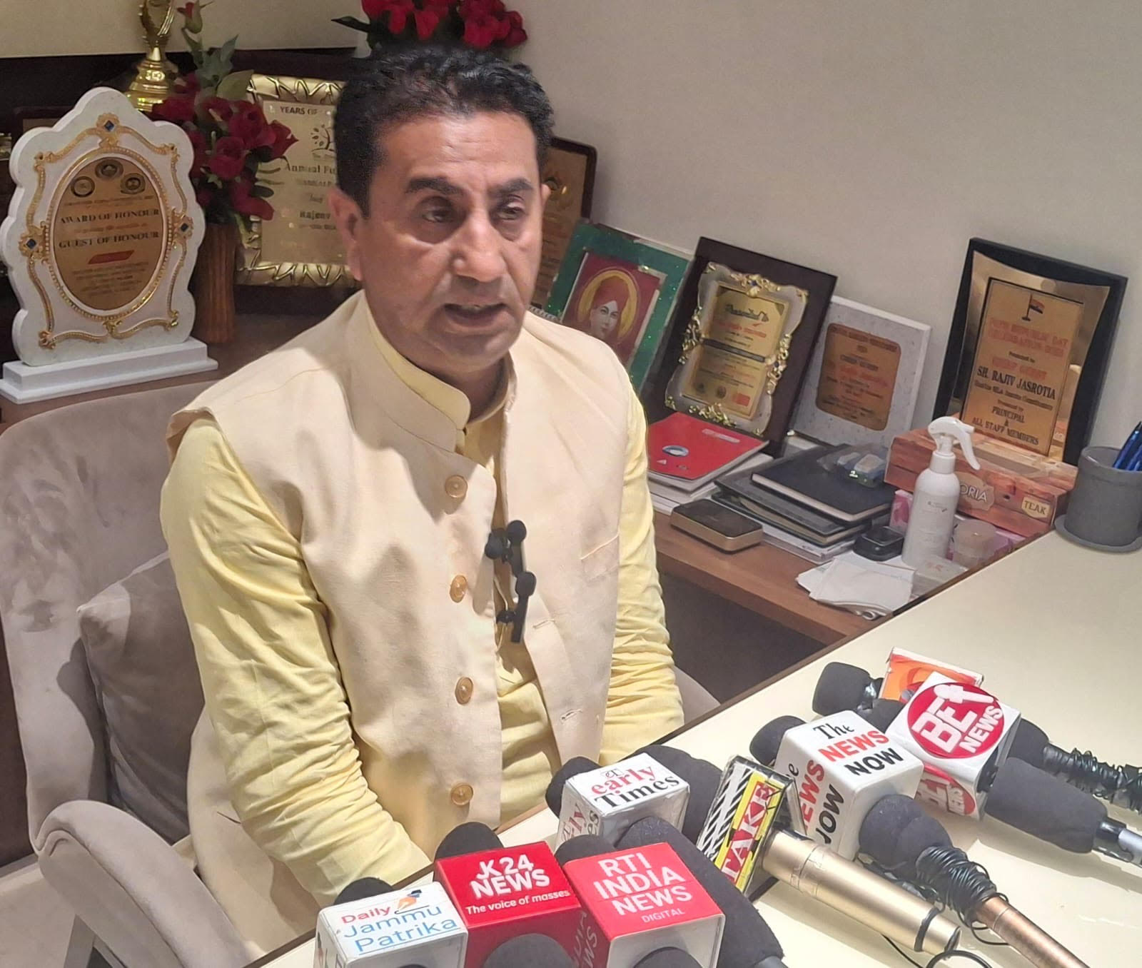 MLA Jasrotia expressed concern over the monkey menace and said he would raise the issue in the Assembly.