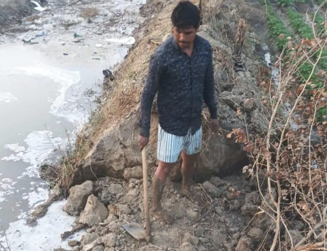 रजवाहे की पटरी कटने से डूबी फसलें