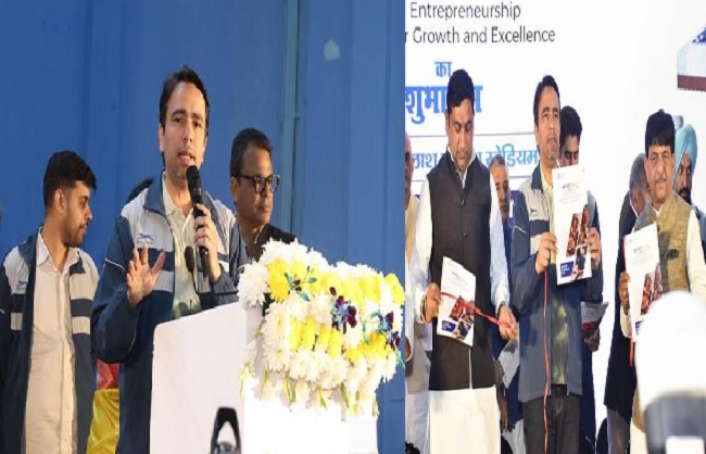 स्पोर्टएज मेरठ के शुभारंभ करते हुए केंद्रीय कौशल विकास और उद्यमिता राज्य मंत्री जयंत चौधरी