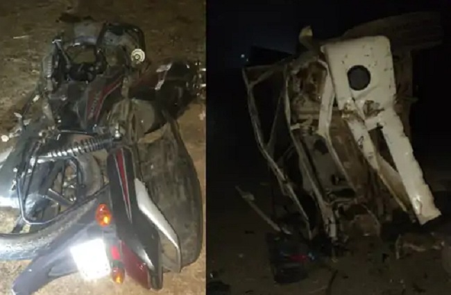 बाइक सवारों को बोलेरो ने मारी टक्कर