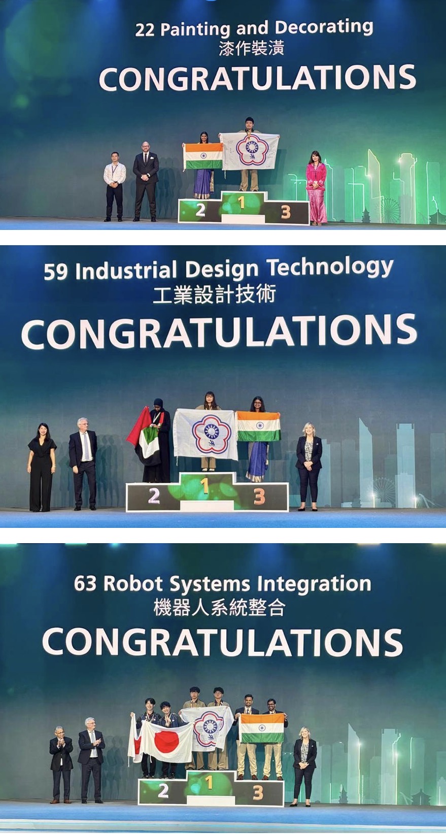 वर्ल्डस्किल्स एशिया 2025 में भारत का शानदार प्रदर्शन, पहली बार भागीदारी में मिला 8वां स्थान