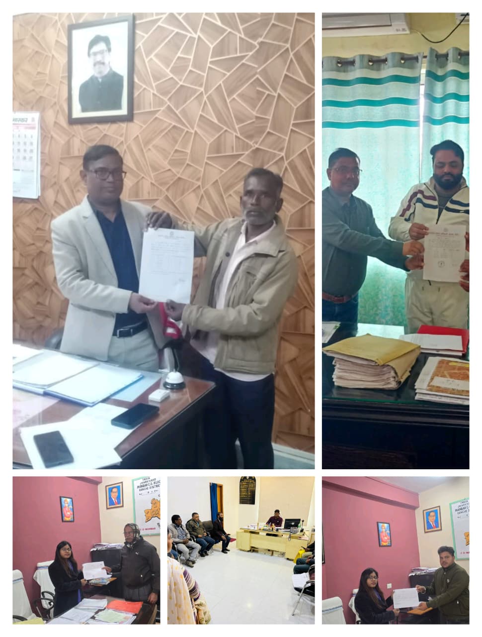 जनता दरबार में लोगों को प्रमाणपत्र सौंपते पदाधिकारी सहित अन्य जनता दरबार में लोगों को प्रमाणपत्र सौंपते पदाधिकारी सहित अन्य