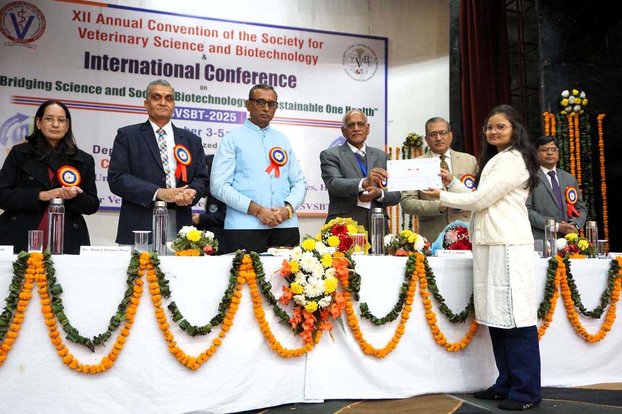 विभिन्न क्षेत्रों में उत्कृष्ट कार्य करने वालों को सम्मानित करते अतिथि।