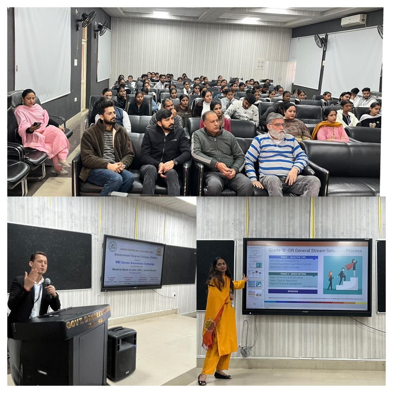 GDC Kathua organised a career awareness drive in collaboration with RBI, introducing students to banking careers
