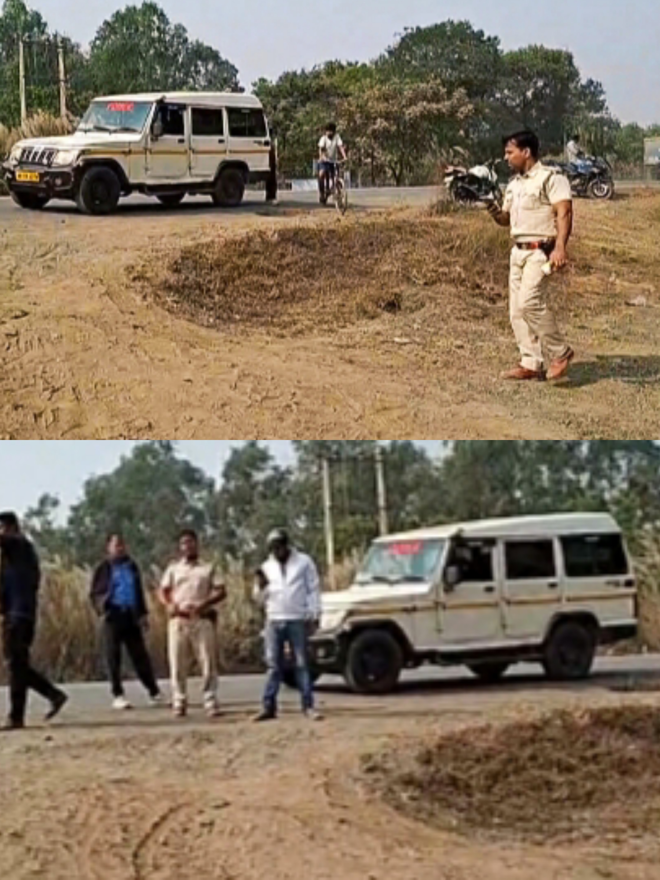 बम बरामदगी के बाद जांच में जुटी पुलिस