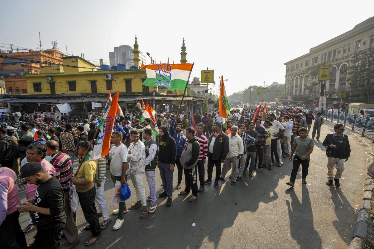 कांग्रेस पार्टी की सभा कोलकाता में