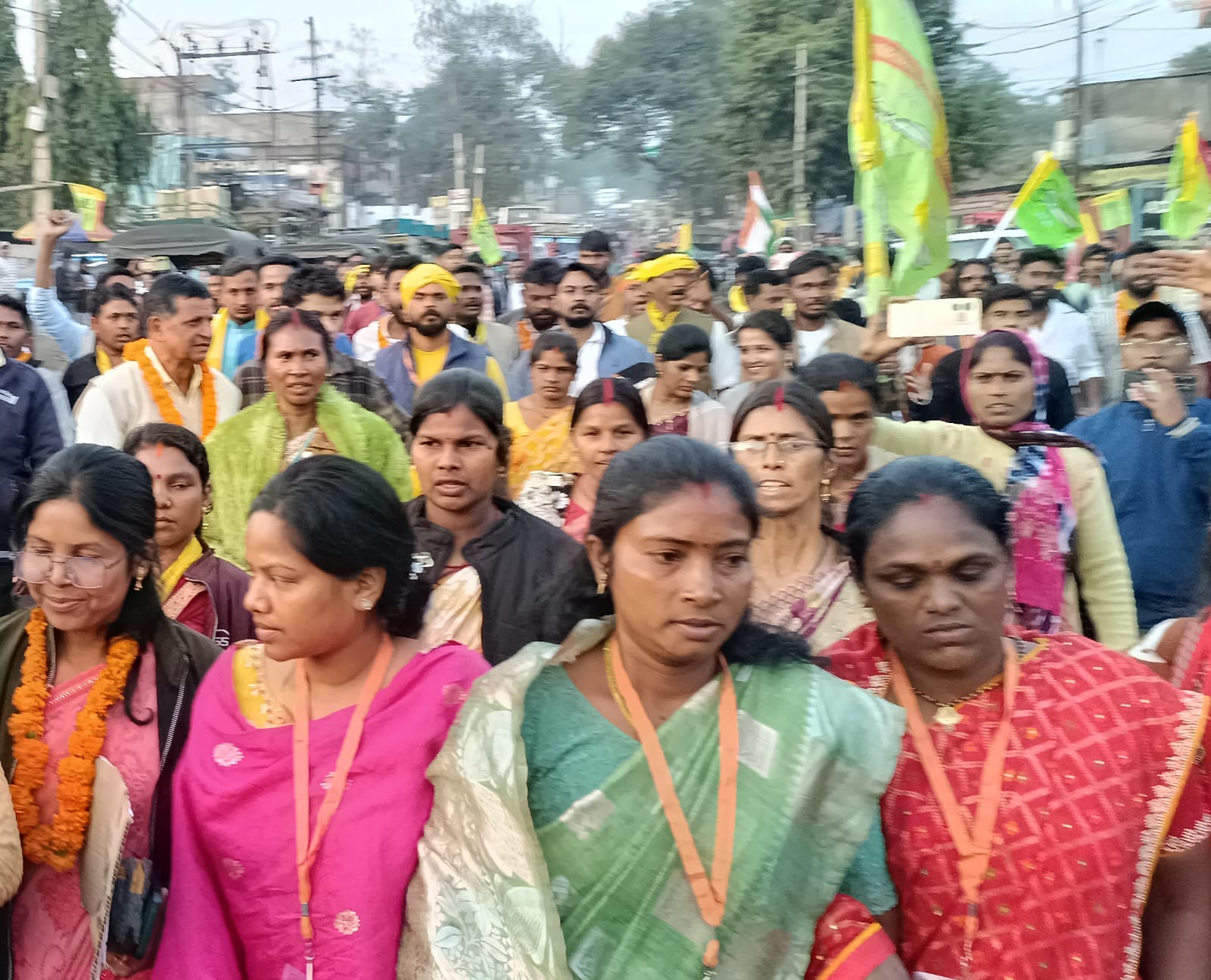 पदयात्रा का हुआ स्वागत पदयात्रा का हुआ स्वागत