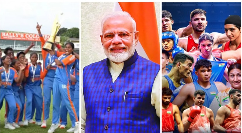 पंतप्रधान मोदींकडू अंध women's cricket  संघ आणि Indian  बॉक्सर्सचे अभिनंदन