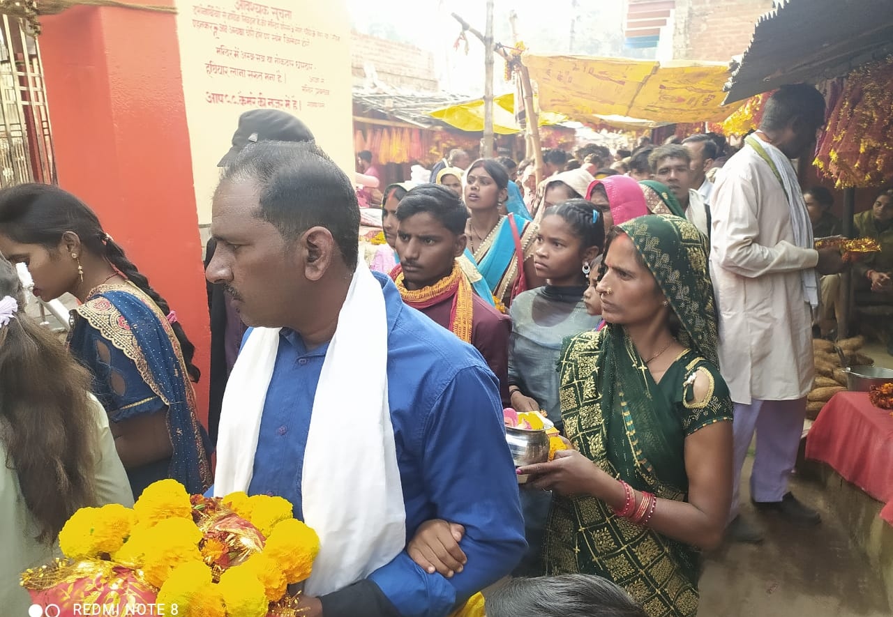 शीतला देवी के दरबार में हाजिरी लगाने पहुंचे श्रद्धालु.