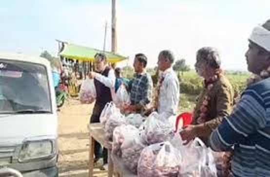 सीहोर में किसानों का अनोखा विरोध