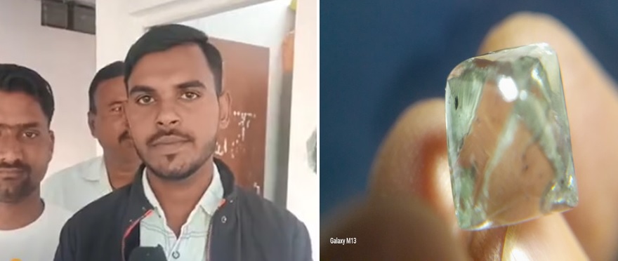 हीरे के साथ खदान संचालक