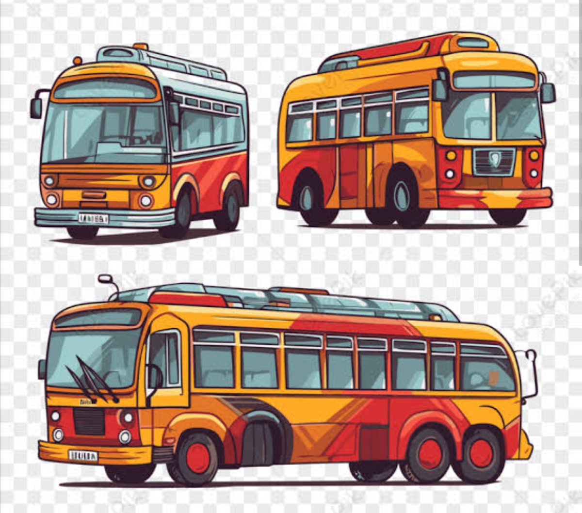 Buses -Symbolic photos
