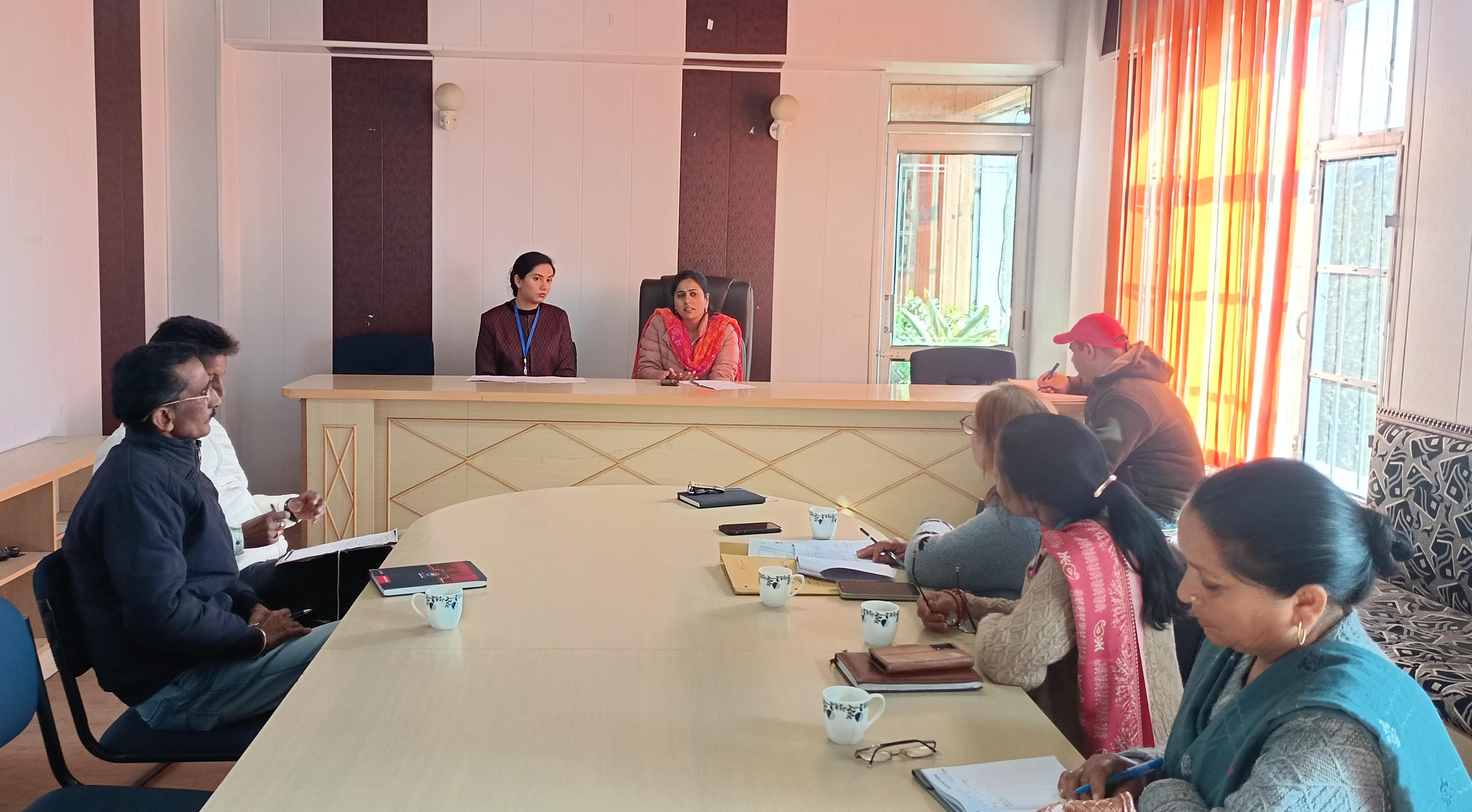 बैठक की अध्यक्षता करते हुए एसडीएम पालमपुर.