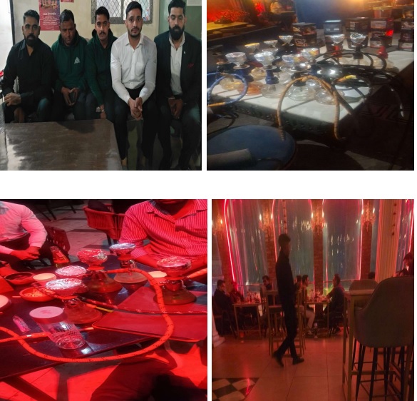 हुक्का बार पर कार्रवाई:  क्लब की आड में चल रहा था हुक्का बार