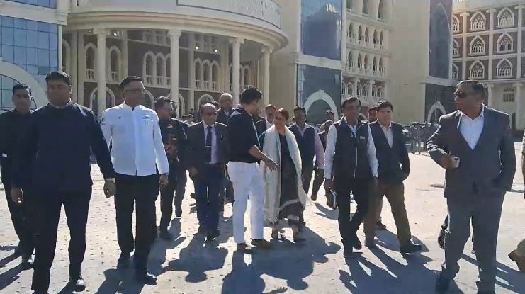 हाईकोर्ट सर्किट बेंच के स्थायी भवन के निरीक्षण पर पहुंचे न्यायाधीश देबांशु बसाक