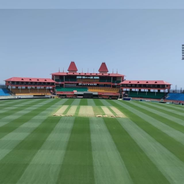 धर्मशाला क्रिकेट स्टेडियम। धर्मशाला क्रिकेट स्टेडियम।