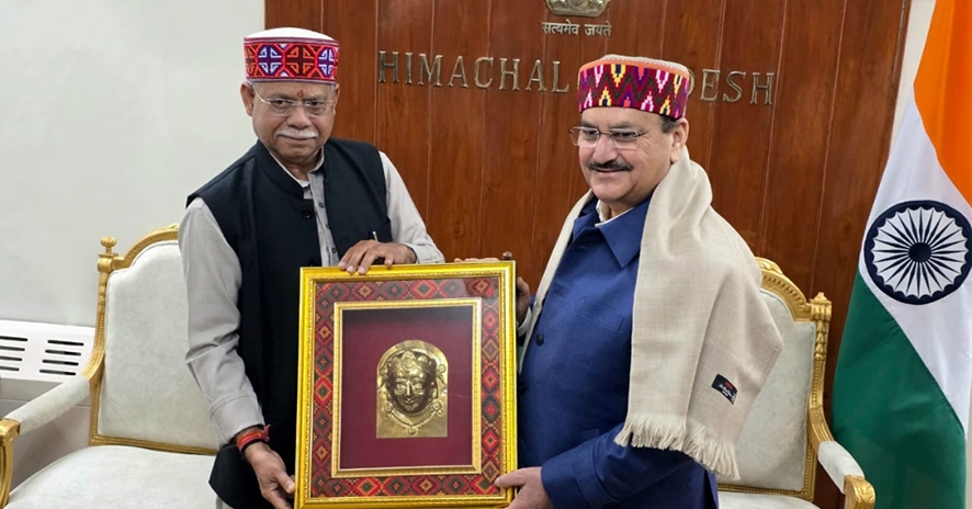 जेपी नड्डा की राज्यपाल से भेंट