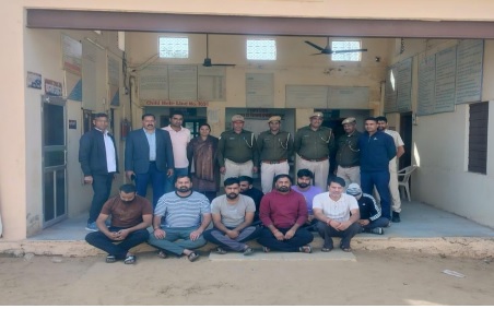 रंगदारी नेटवर्क पर पुलिस का बड़ा प्रहार: रोहित गोदारा–राहुल रिणवा गिरोह से जुड़े आठ  आरोपी गिरफ्तार