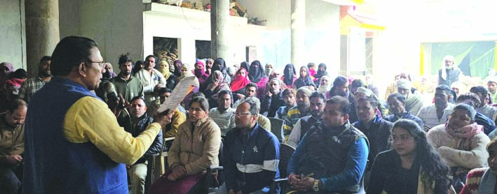 शिविर के दौरान देशराज कर्णवाल