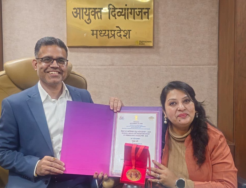 पूजा गर्ग बनी एक दिन के लिए “दिव्यांगजन आयुक्त”