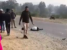 सीधी में बलकर की टक्कर से दो की मौत