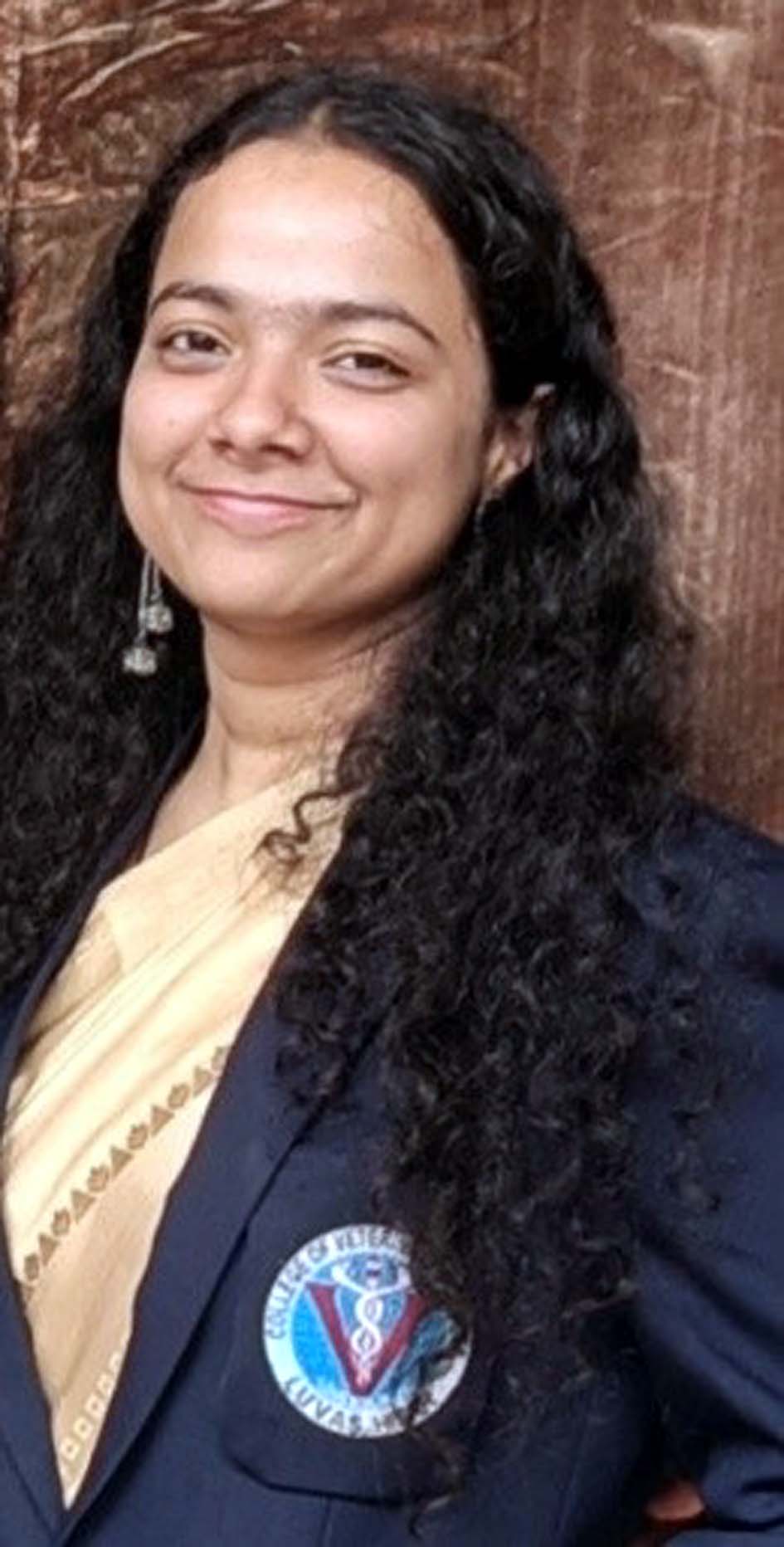 एनईवाईपी के लिए चयनित लुवास की छात्रा अक्षिता।