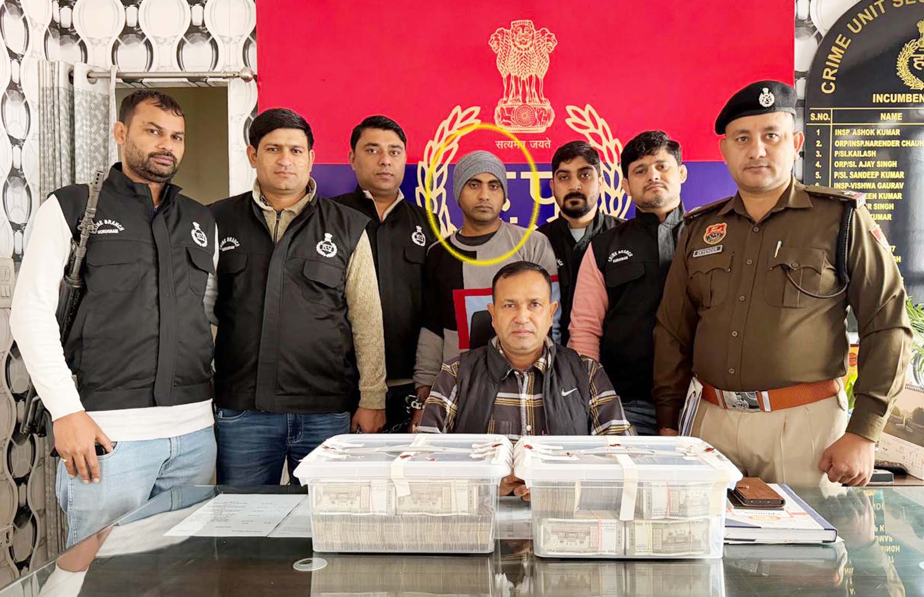 गुरुग्राम पुलिस की गिरफ्त में 50 लाख रुपये लेकर फरार हुआ आरोपी पीएसओ।