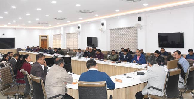 समीक्षा बैठक करते डीएम