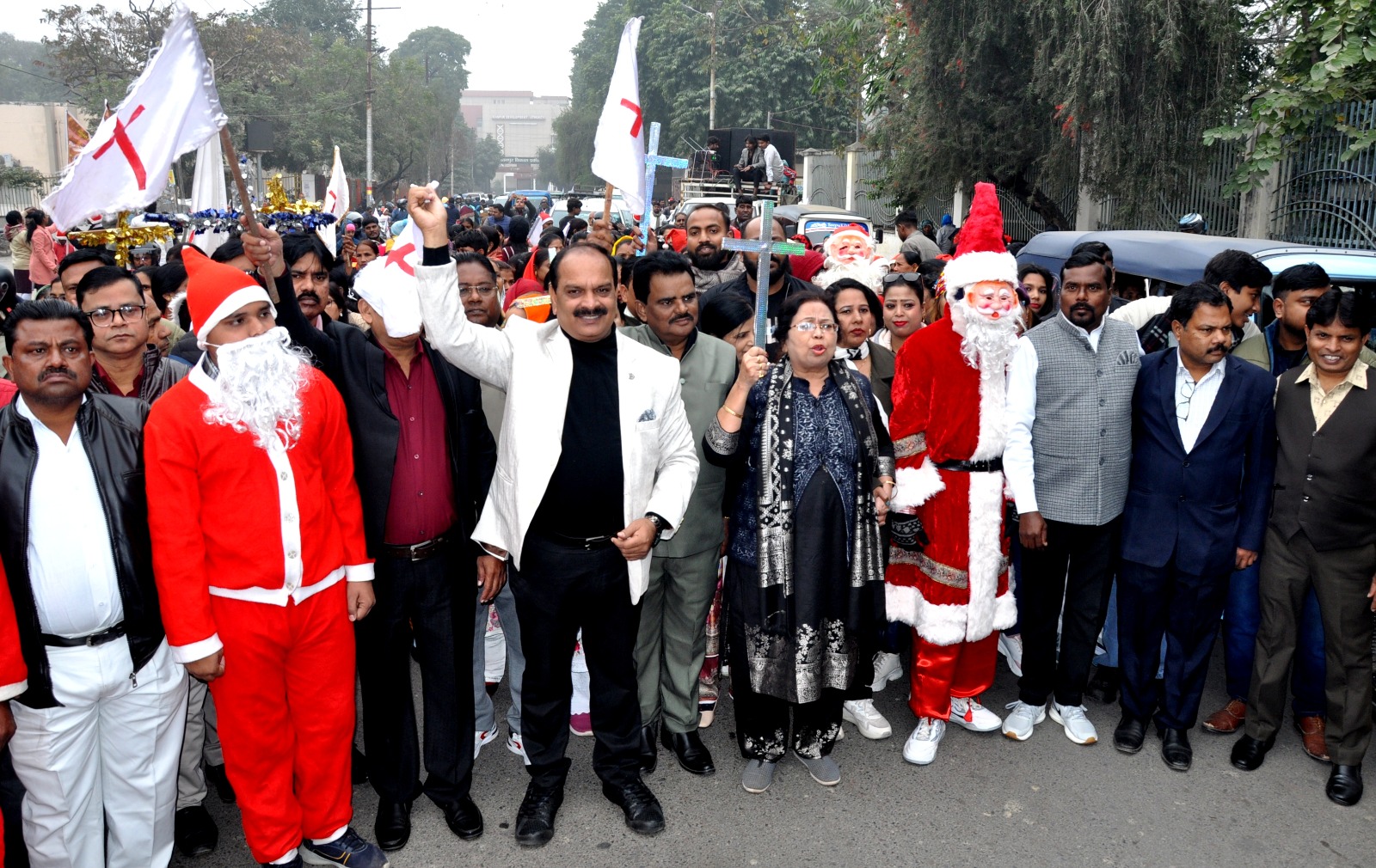 मसीह समाज की रैली के दौरान लिया गया छायाचित्र मसीह समाज की रैली के दौरान लिया गया छायाचित्र