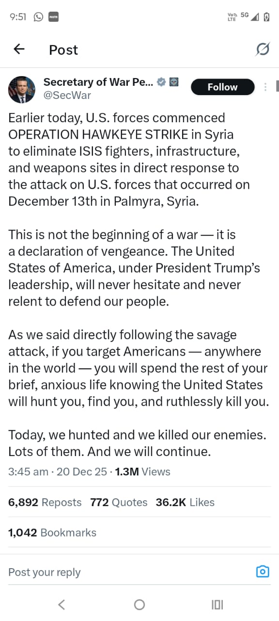 सीरिया के आईएसआईएस के ठिकानों पर अमेरिकी बमबारी सीरिया के आईएसआईएस के ठिकानों पर अमेरिकी बमबारी