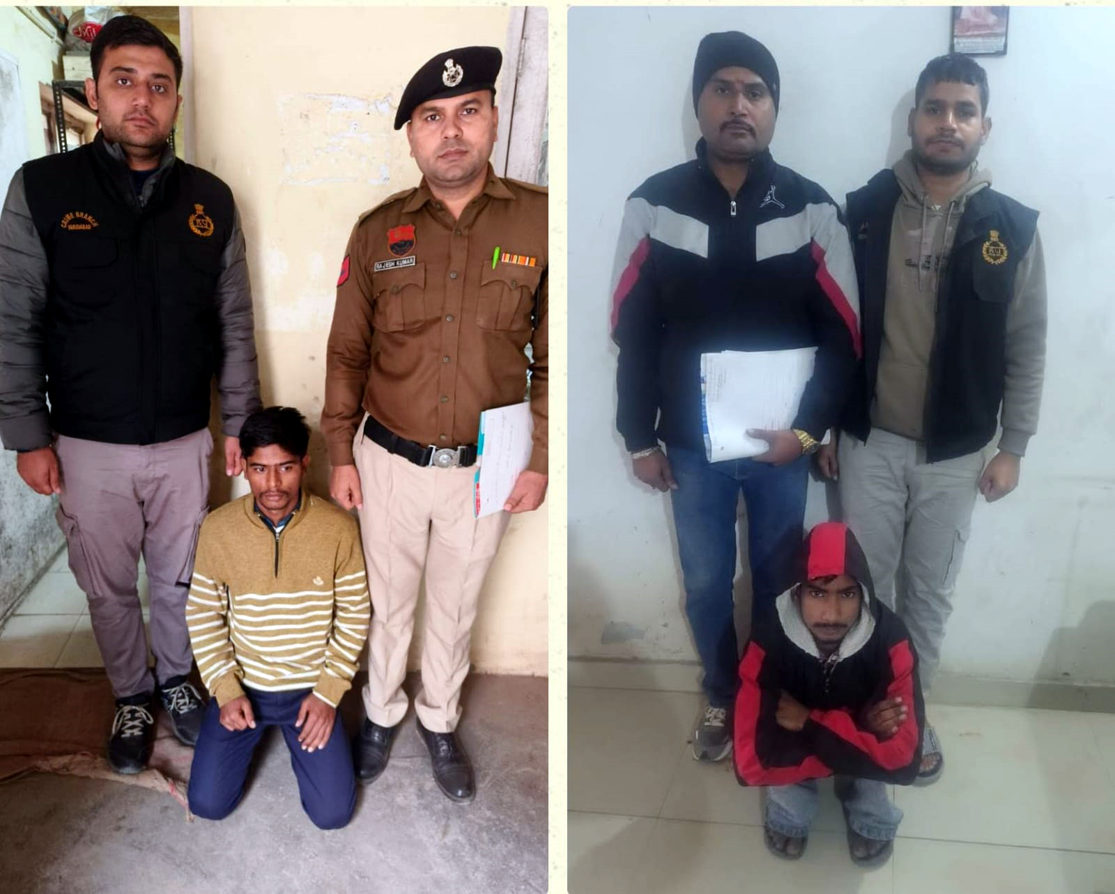 गिरफ्तार किए गए वाहन चोर