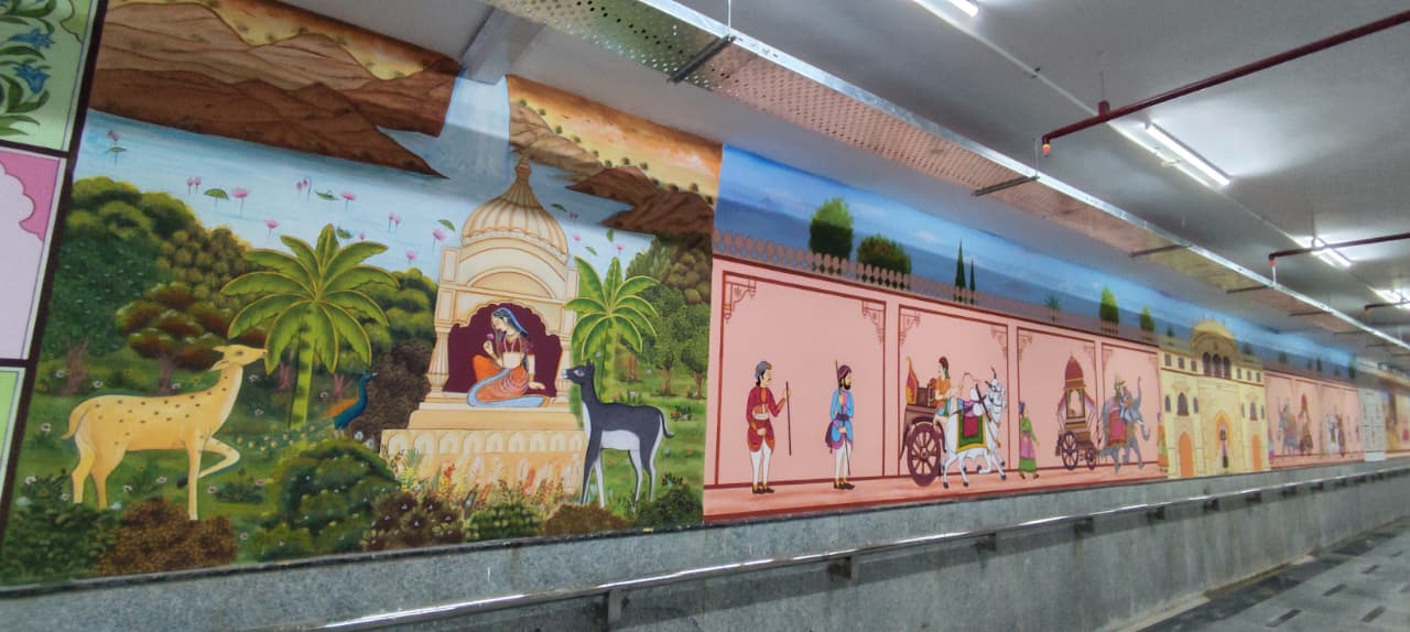 हाईकोर्ट की नई भूमिगत पार्किंग तैयार:जाम से राहत और पार्किंग करते वक्त होगे वाहन चालकों को विरासत के दर्शन