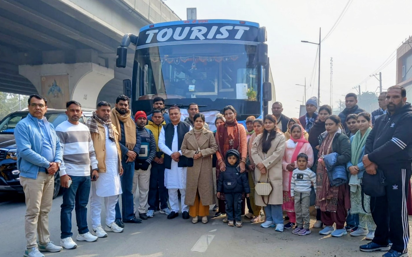 पानीपत से उत्तराखंड के लिए रवाना होता पानीपत का प्रतिनिधिमंडल