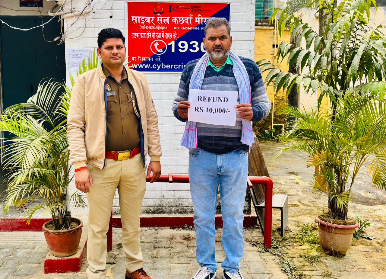 पुलिस को धन्यवाद देते पीड़िता के पति रविशंकर। पुलिस को धन्यवाद देते पीड़िता के पति रविशंकर।