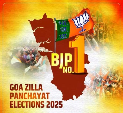 गोवा जिला पंचायत चुनावों में भाजपा शीर्ष पर का पोस्टर