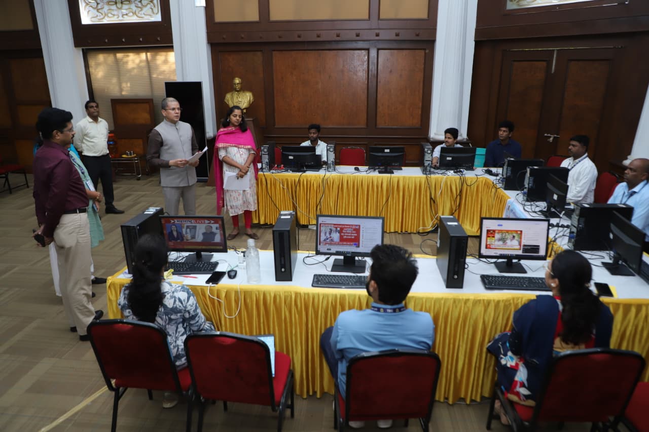 Election officer Rao visited media room