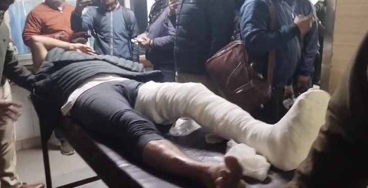 हादसे के घायल पुलिसकर्मी