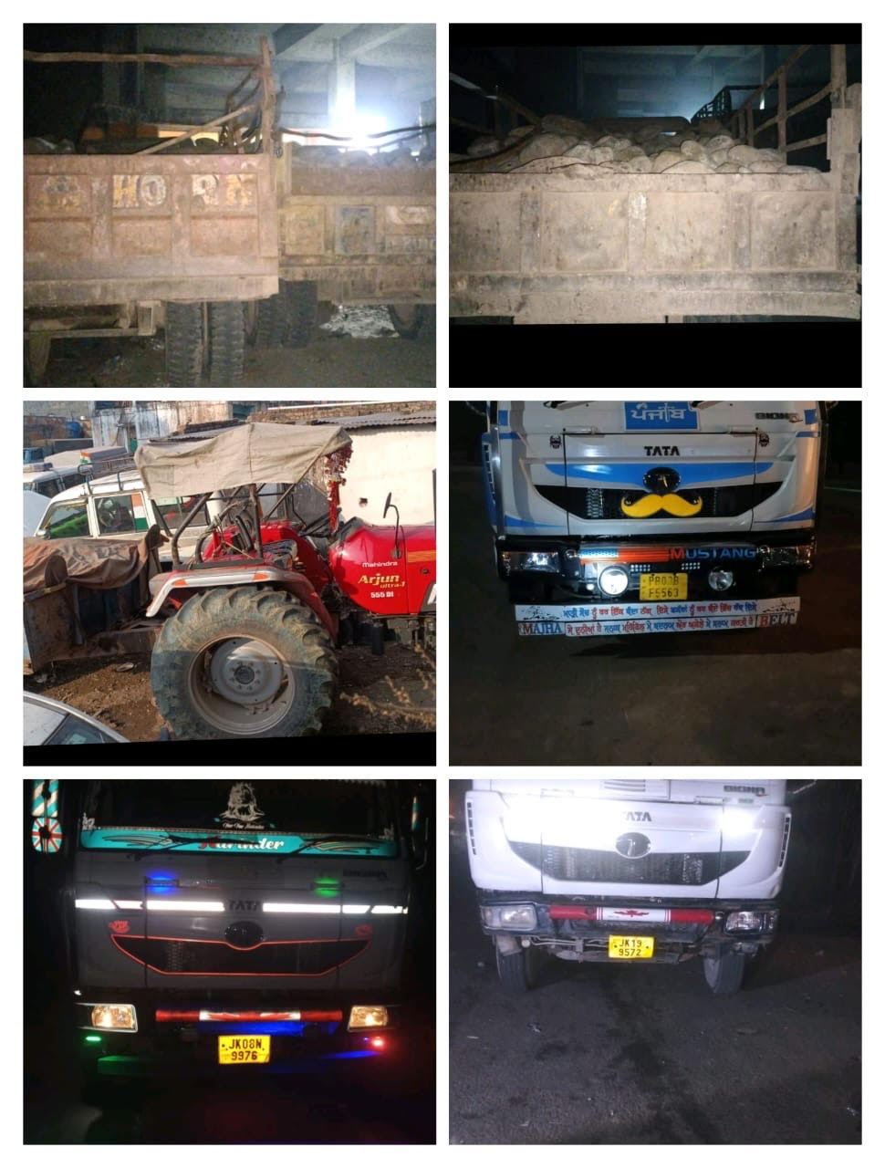 Kathua police seize 10 vehicles involved in illegal mining