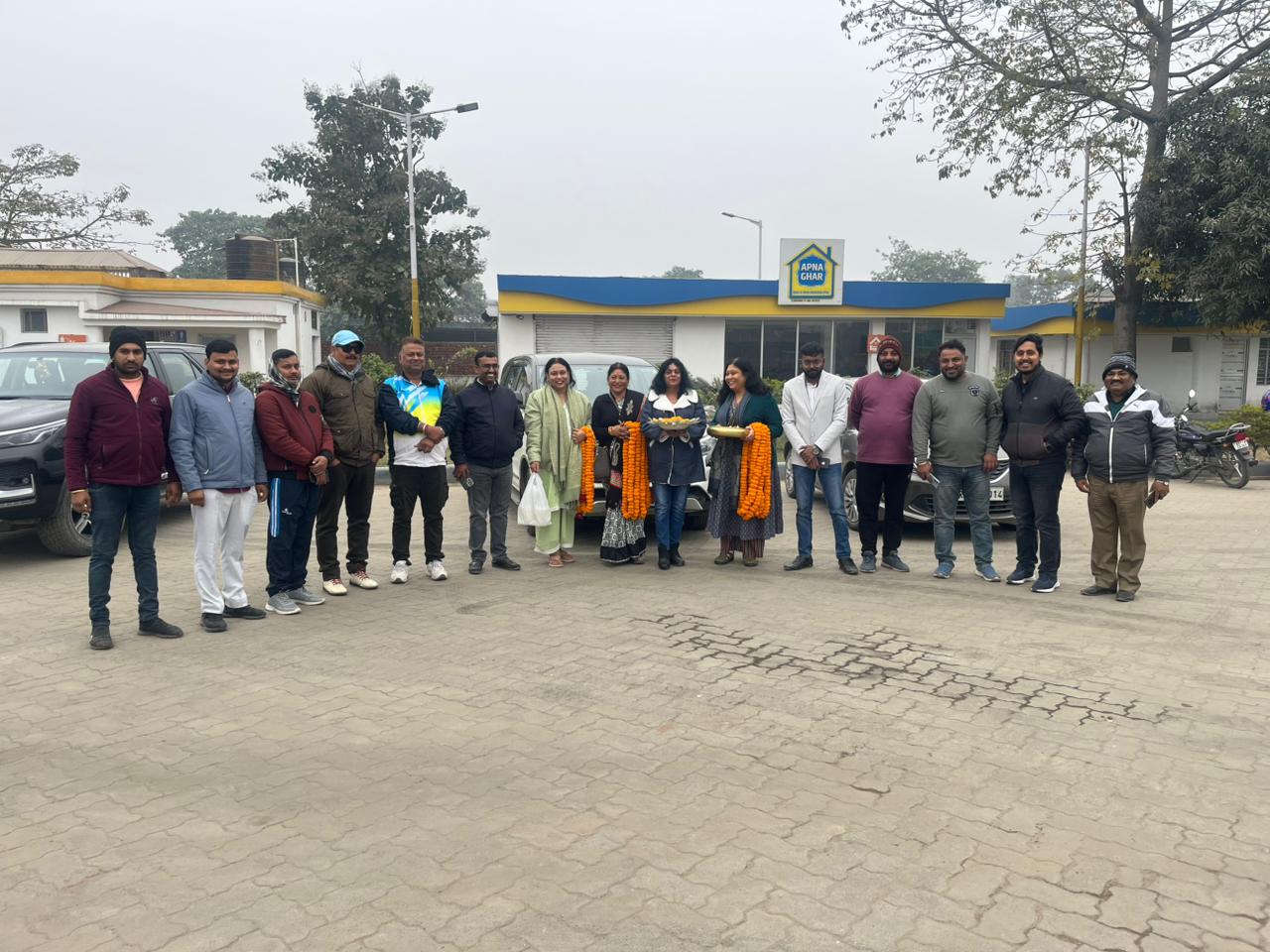 पूर्णिया में स्वागत