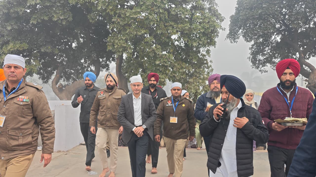 पंजाब पुलिस महानिदेशक फतेहगढ़ साहिब में सुरक्षा व्यवस्था का जायजा लेते हुए