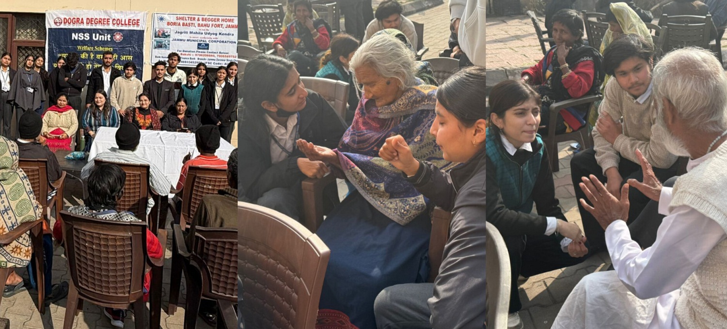 शीतकाल में बेघर लोगों के बीच बांटी राहत सामग्री, छात्रों ने दिखाई मानवीय संवेदनशीलता