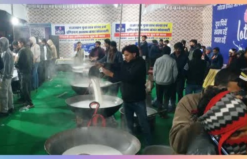 राजधानी में 500 से अधिक स्थानों पर पिलाया जाएगा एक लाख लीटर दूध