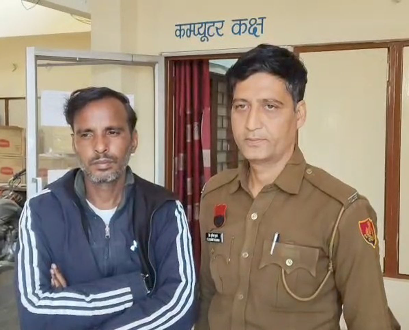 आरोपी युवक Haryana पुलिस के साथ