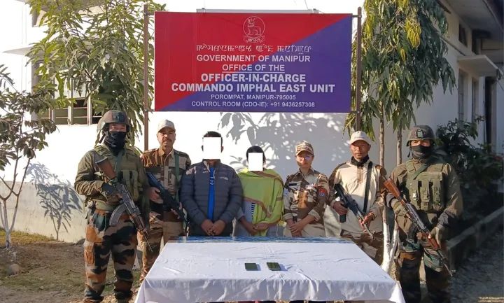 Image of the arrested PREPAK rebels in an Operations in Manipur. Image of the arrested PREPAK rebels in an Operations in Manipur.