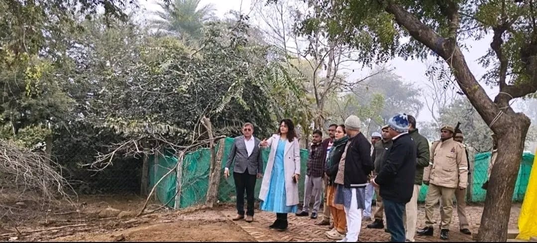 गौशाला का निरीक्षण करतीं डीएम