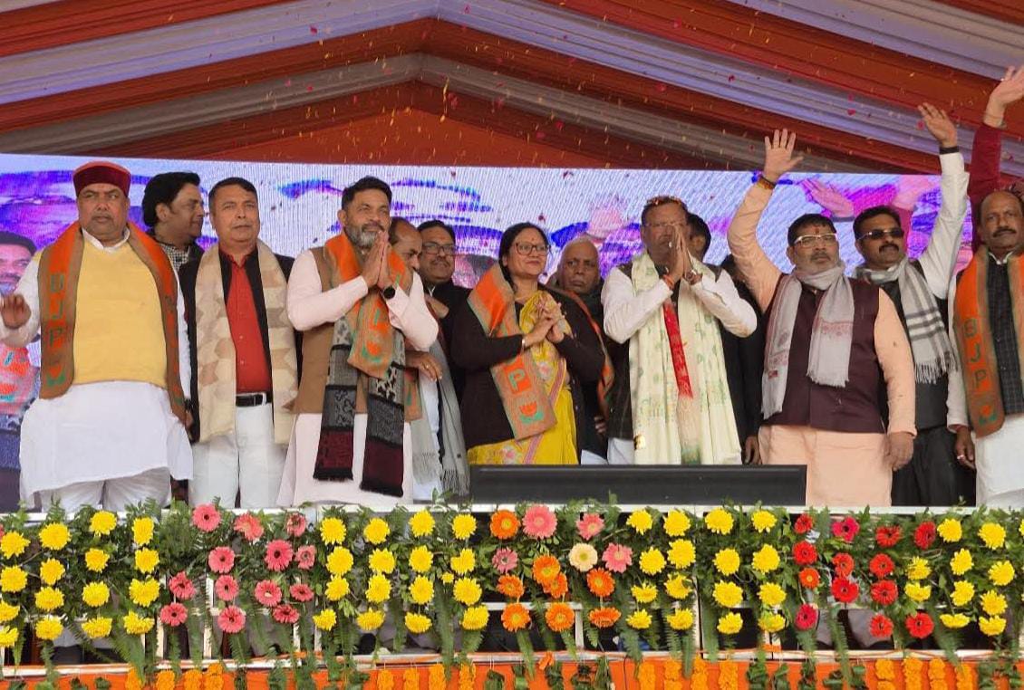 उत्साह से लबरेज भाजपाइयों ने नवनियुक्त प्रदेश अध्यक्ष पंकज चौधरी का किया शानदार स्वागत