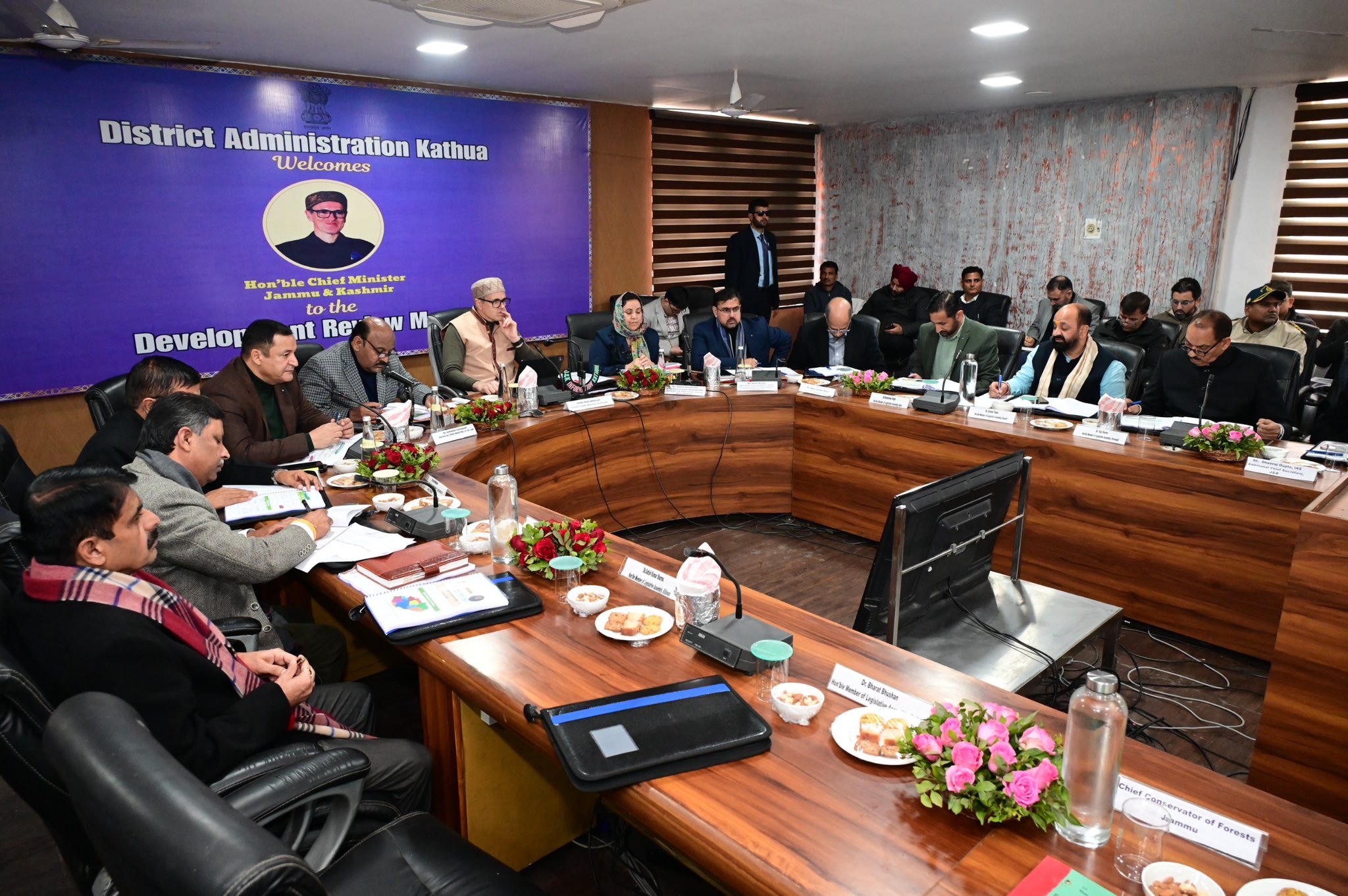 Chief Minister Omar Abdullah reviews development works in Kathua district
