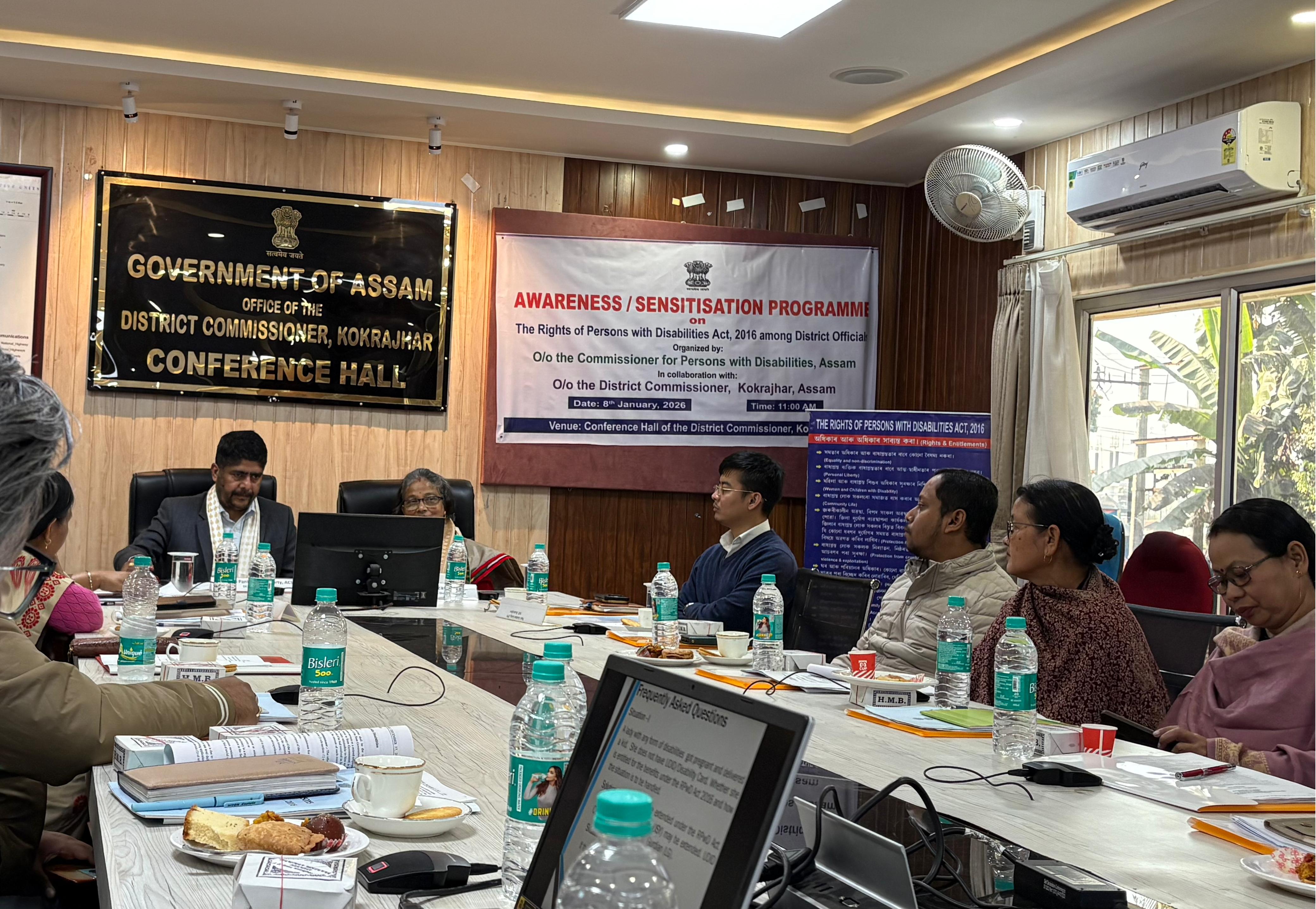 कोकराझार में दिव्यांगजन अधिकार अधिनियम, 2016 पर जागरूकता एवं संवेदनशीलता कार्यक्रम आयोजित।