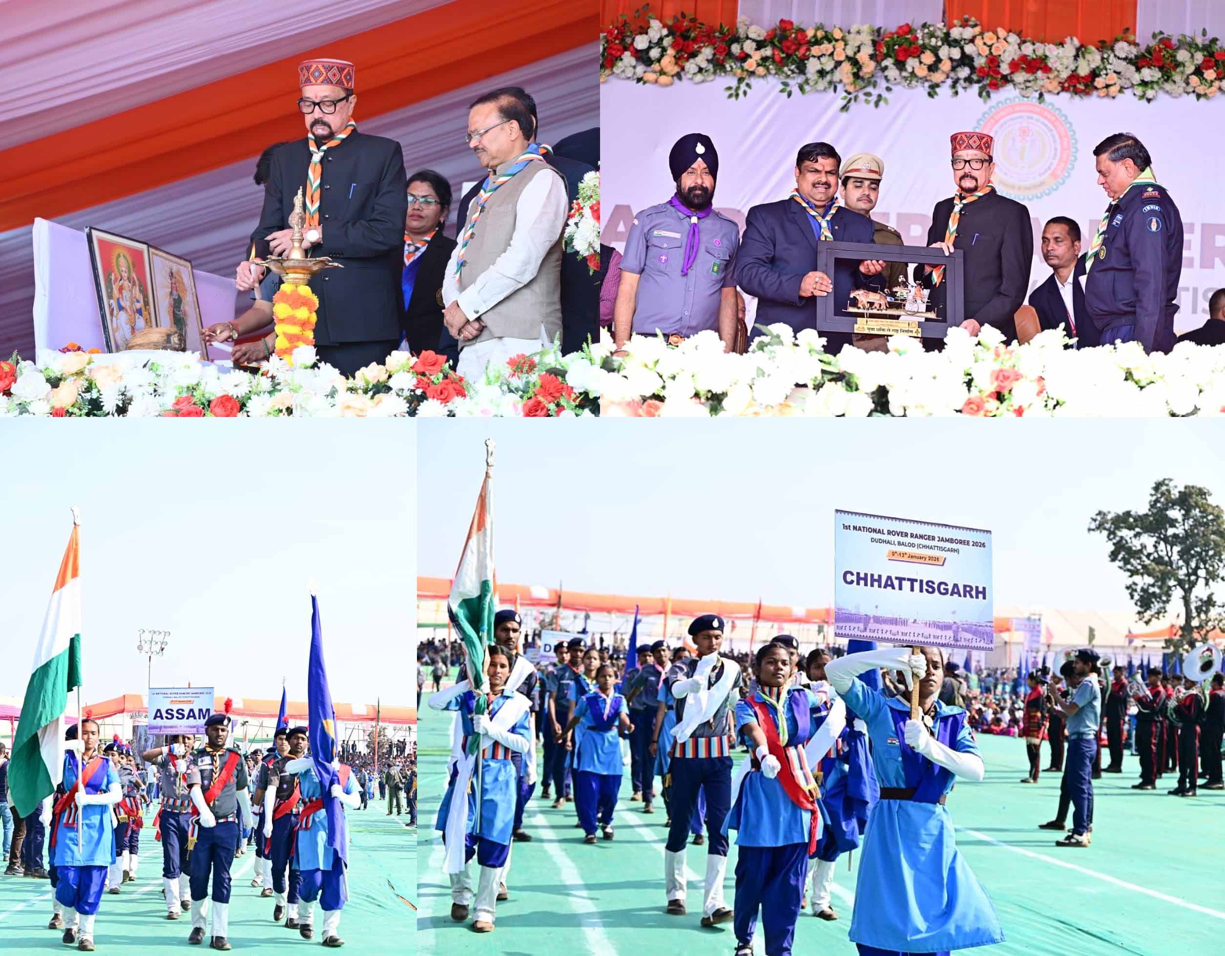 द्वीप प्रज्वलित कर कार्यक्रम का शुभारंभ करते हुए राज्यपाल डेका