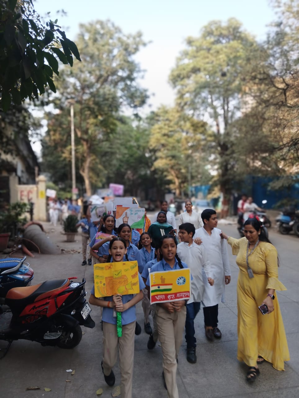 Voting awareness campaign by students